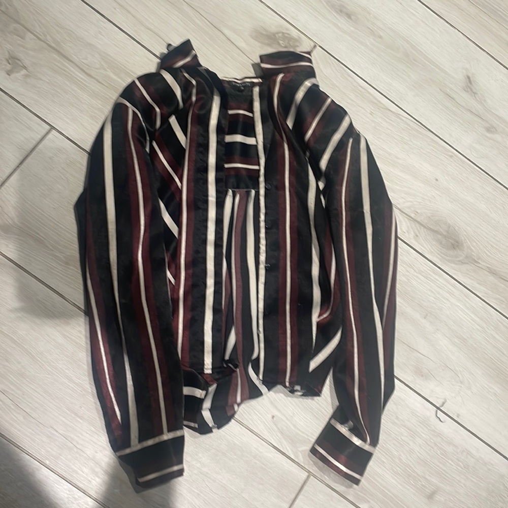 Striped silk blouse
